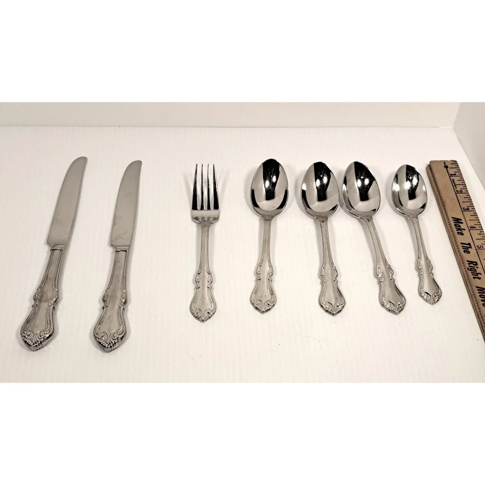 Reed & Barton Shubert 18/10 Stainless Steel Flatware 7 Piece Mixed Set